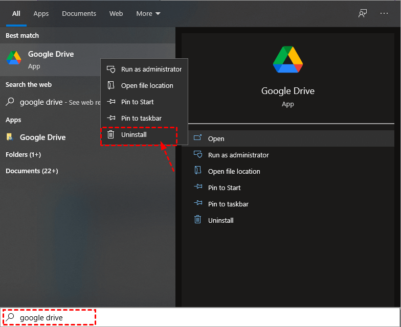 4 Easy Ways To Uninstall Google Drive On Windows 10 Completely 4 Easy Ways To Uninstall Google Drive On Windows 10 Completely