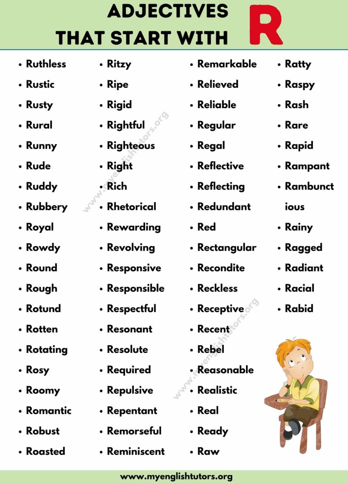 The Complete Guide to Descriptive R Adjectives