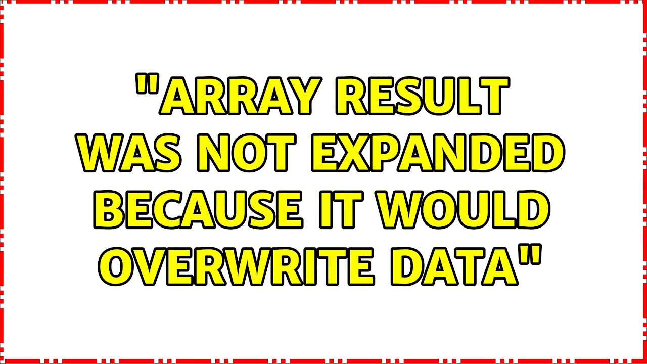 Common Pitfalls: Array Results Common Pitfalls: Array Results