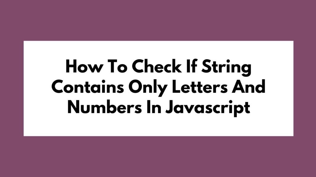 Check If String Is A Number