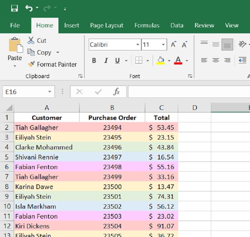 Color Row Conditional Formatting In Excel