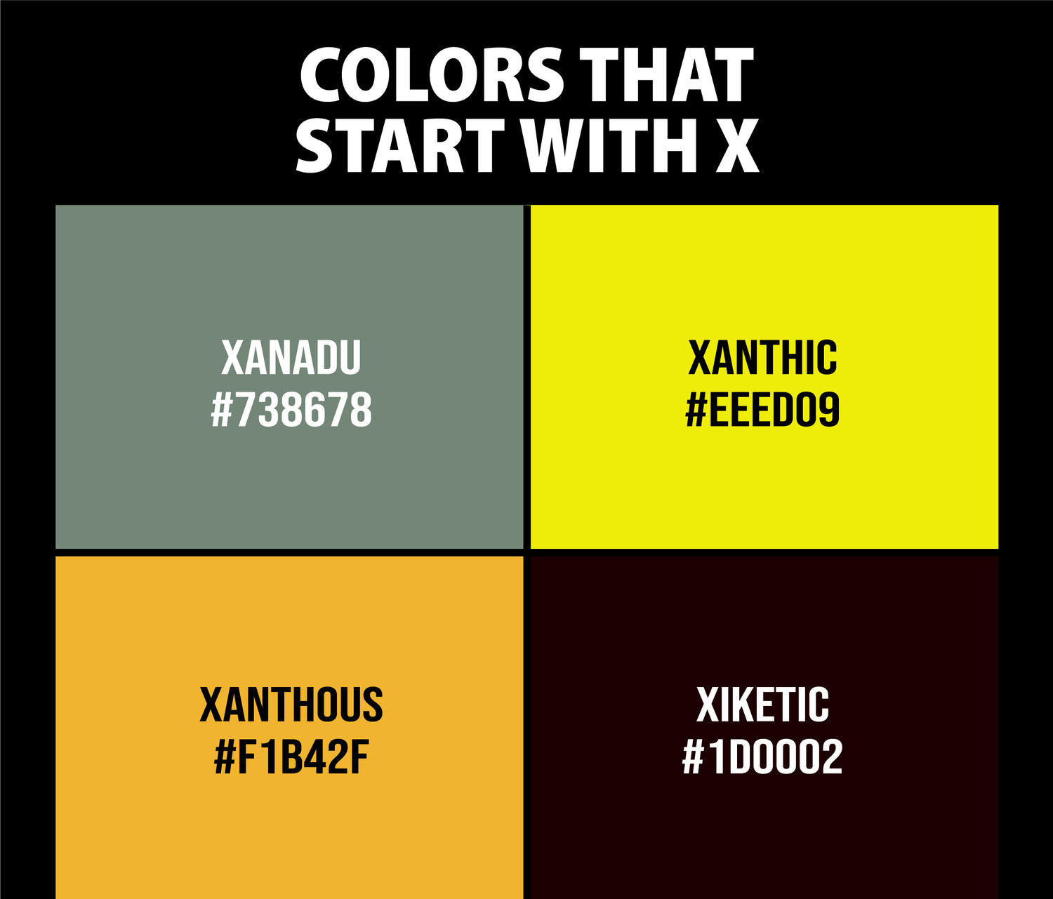The Exotic World of X-Colors