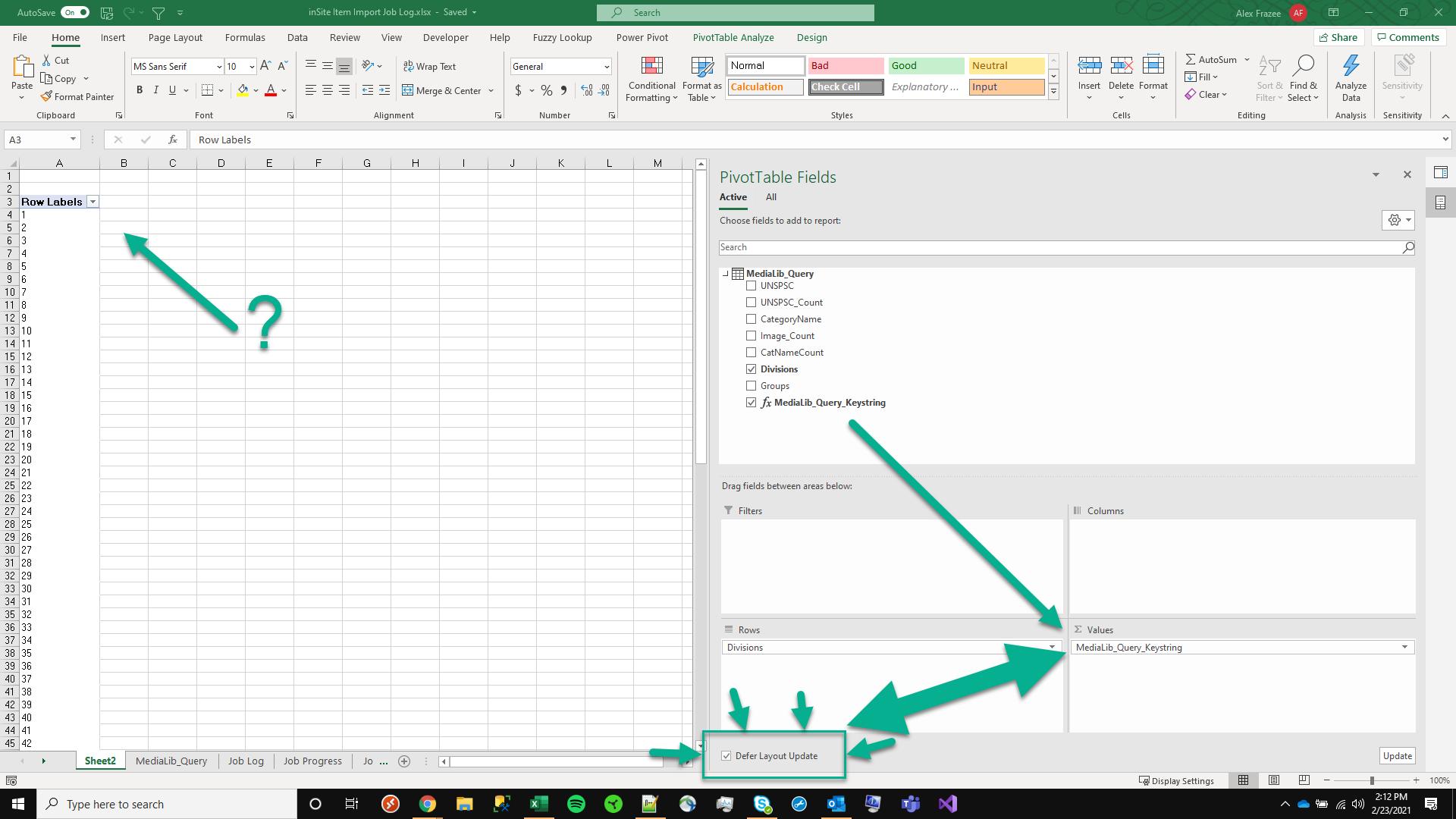 Why Is My Column Missing in the Pivot Table?
