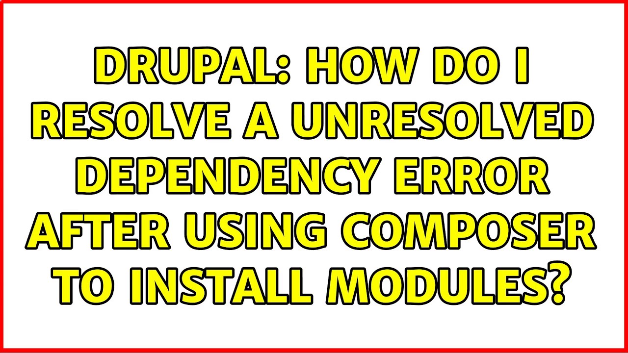 Composer Dependency Errors: 5 Quick Fixes
