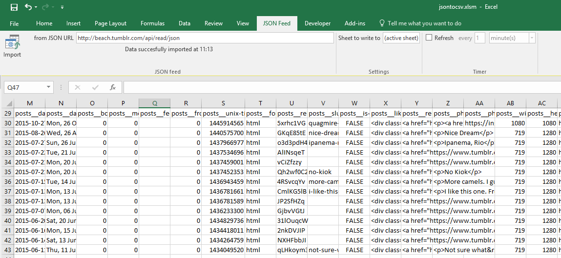 Excel's Easy JSON to CSV Conversion