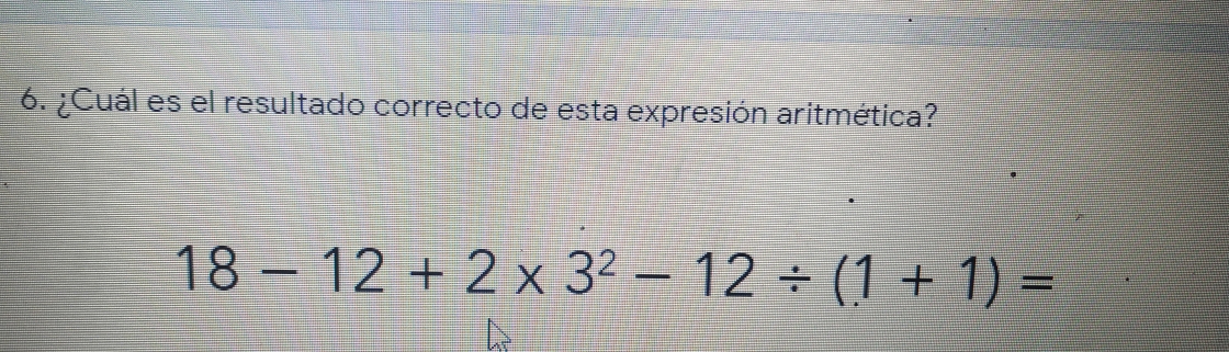Solución de la expresión aritmética: ¿Cuál es?
