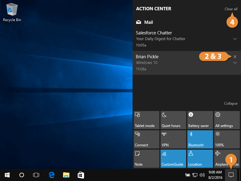 Customize Taskbar Notification Area And Action Center In Windows 10 Customize Taskbar Notification Area And Action Center In Windows 10