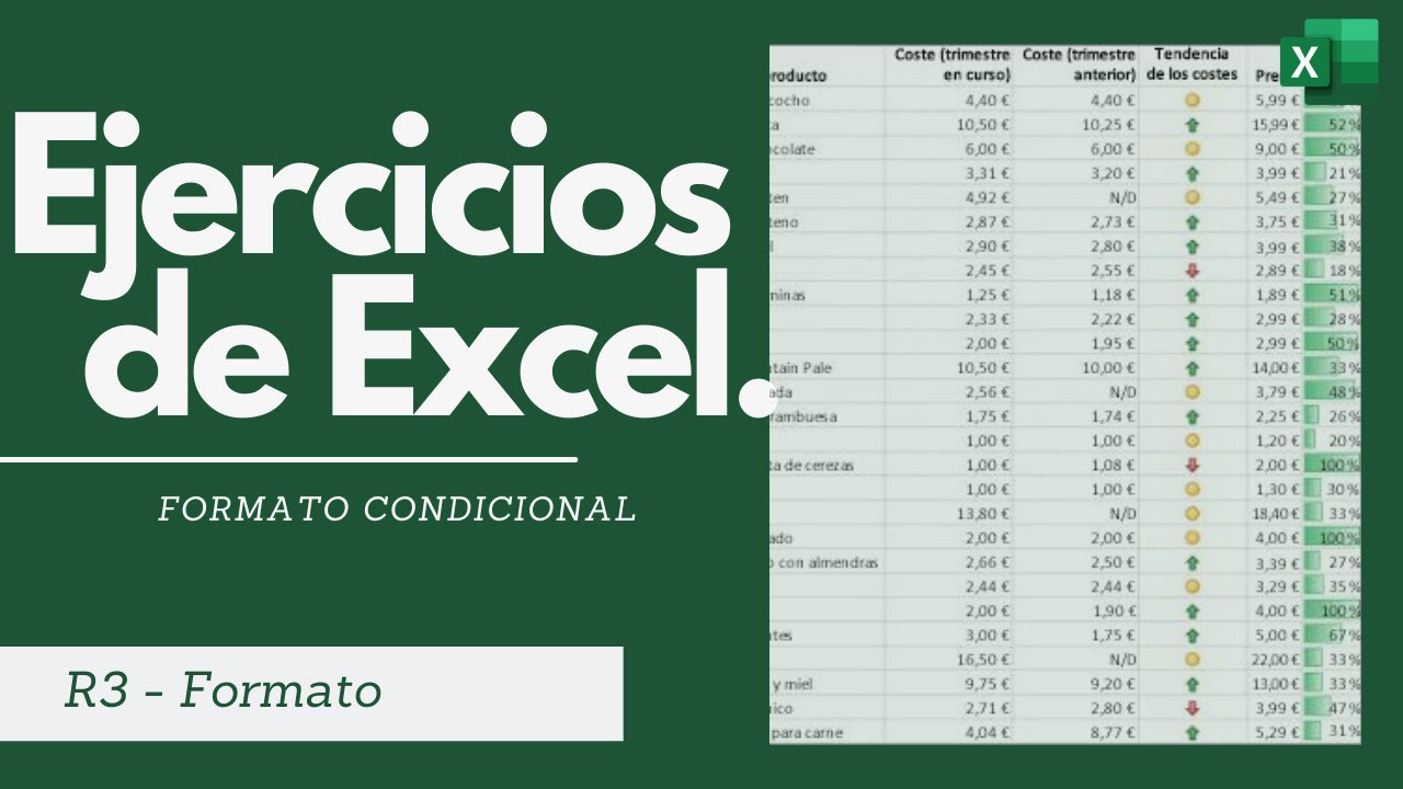 Ejercicios Formato Condicional Excel Youtube
