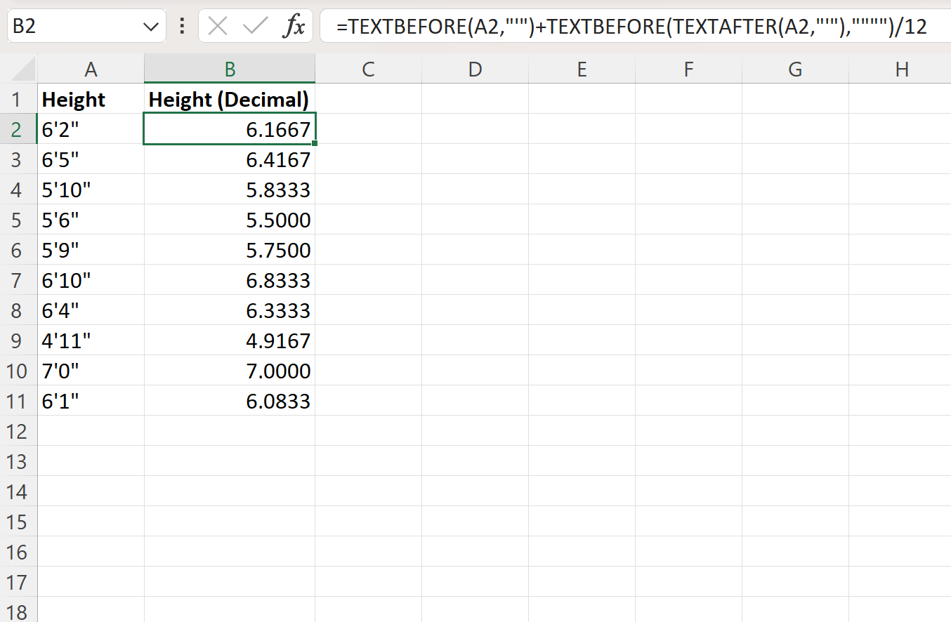 Excel How To Convert Feet And Inches To Decimal Excel How To Convert Feet And Inches To Decimal