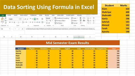 Excel Tricks For Formula Based Data Sorting Excel Tutorial Excel Tutoring Sort In Excel Excel Tricks For Formula Based Data Sorting Excel Tutorial Excel Tutoring Sort In Excel