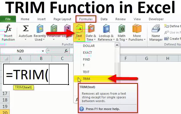 Excel Trim Function Acing Excel Excel Trim Function Acing Excel
