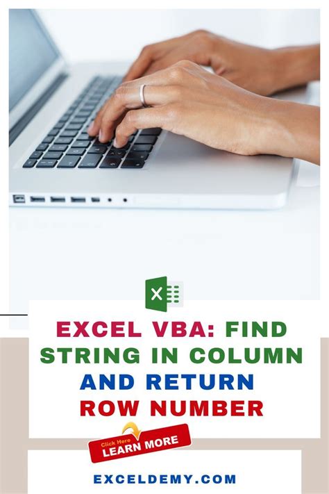 Excel Vba Find String In Column And Return Row Number Excel Vba Find String In Column And Return Row Number