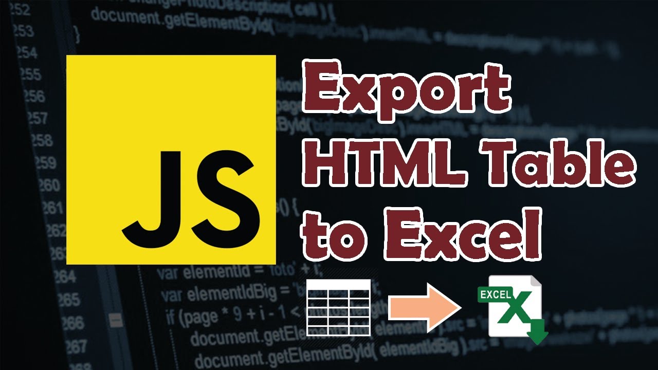 Exporting Table Data: Excel Made Easy
