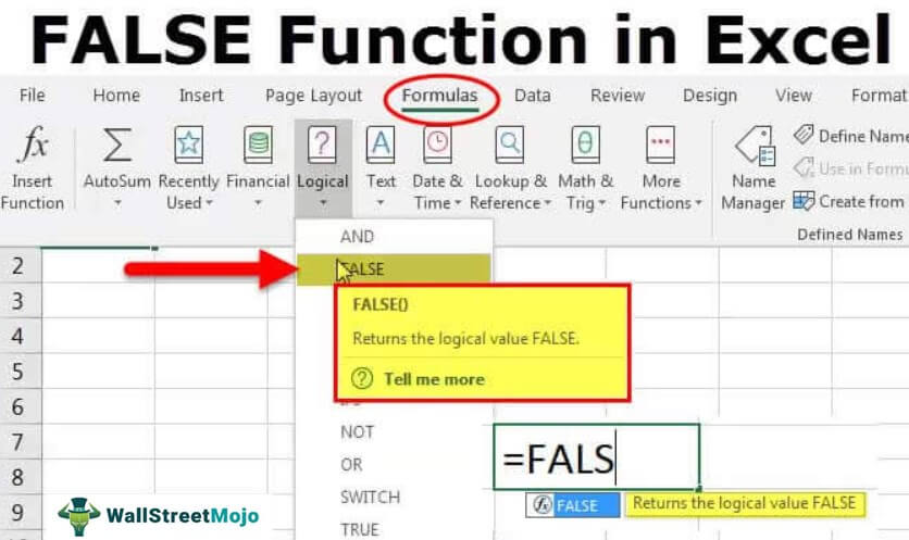 False Excel Function Formula Examples How To Use False Excel Function Formula Examples How To Use