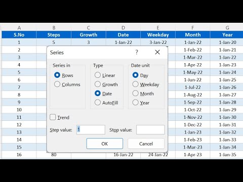 Fill Series In Microsoft Excel Step By Step Tutorial Youtube Fill Series In Microsoft Excel Step By Step Tutorial Youtube