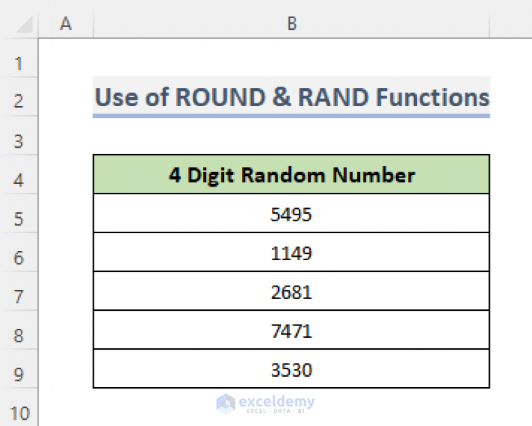 Random Number Fun: Generate 4 Digits