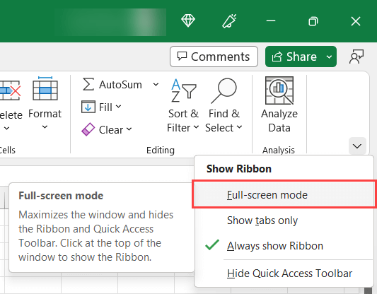 Maximize Your Excel View: Full Screen Shortcut