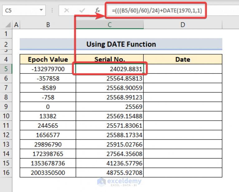 5 Simple Ways to Generate Epoch Time in Excel