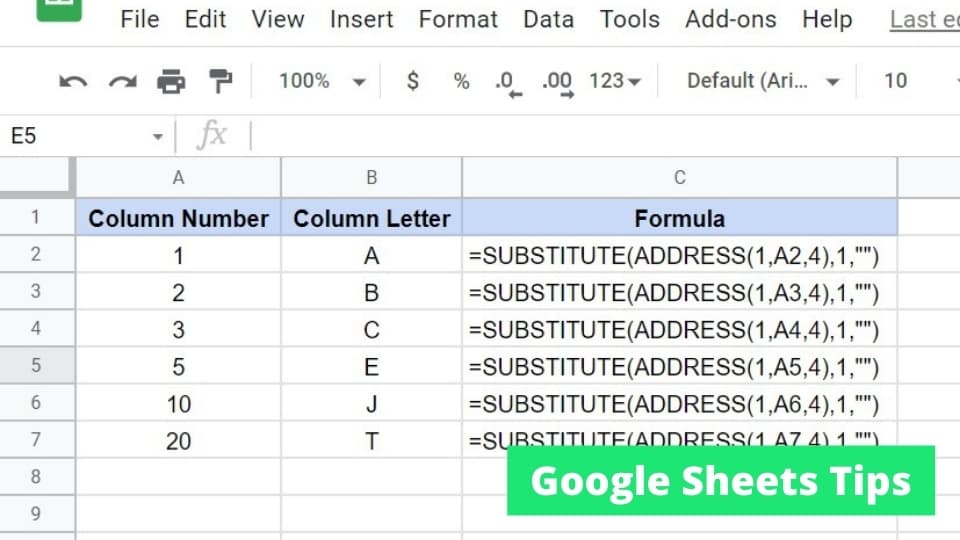 4 Ways to Get Column Letters