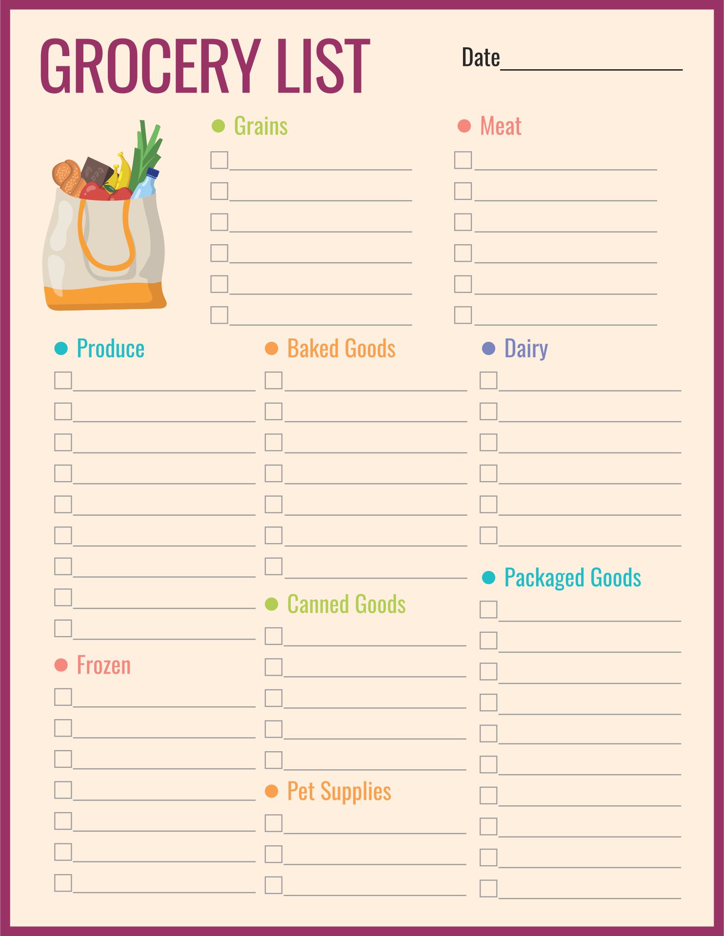 The Ultimate Editable Grocery List Guide