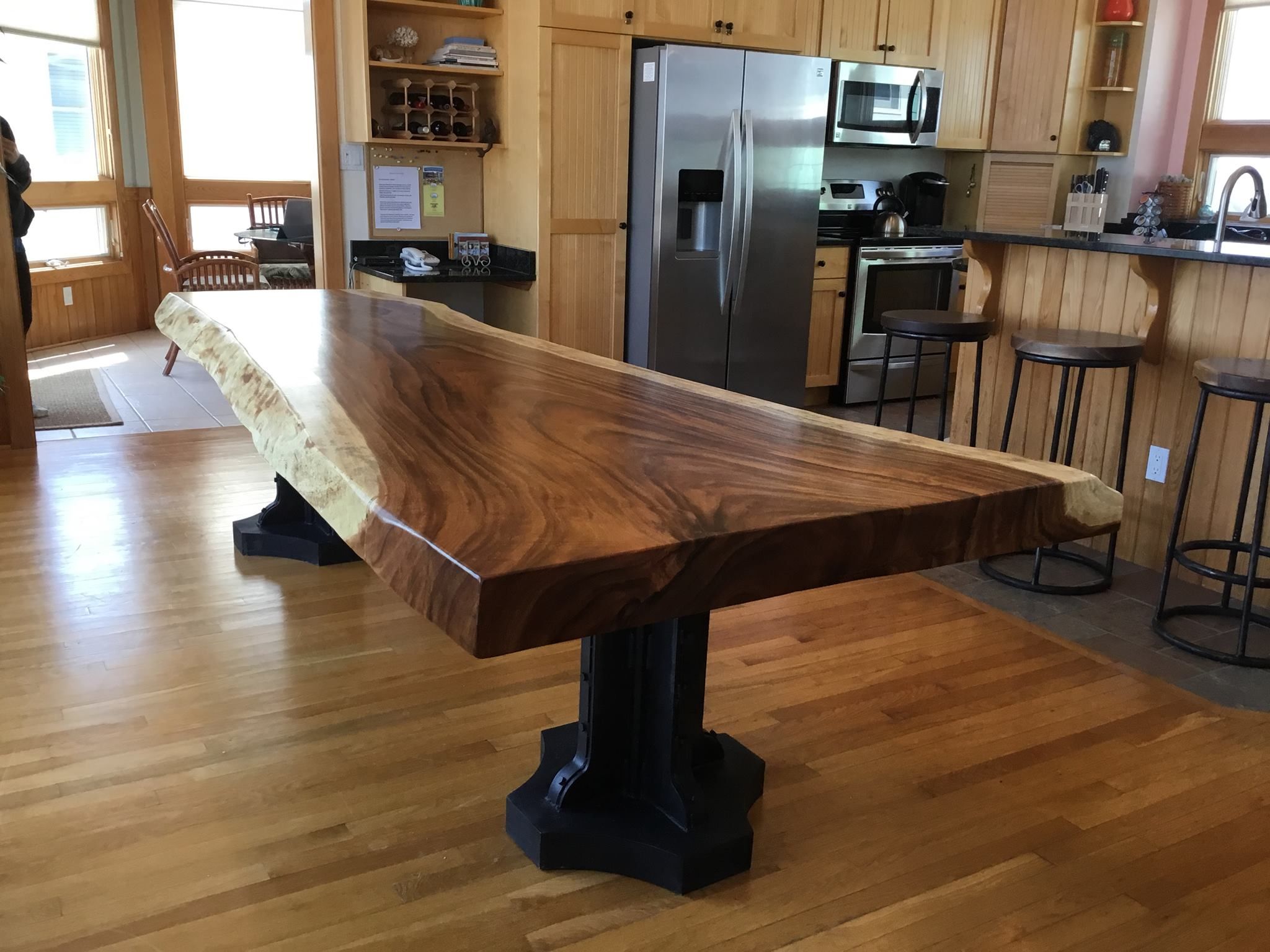 Handmade Live Edge Dining Slab Table Custom By Blowing Rock Woodworks Custommade Com