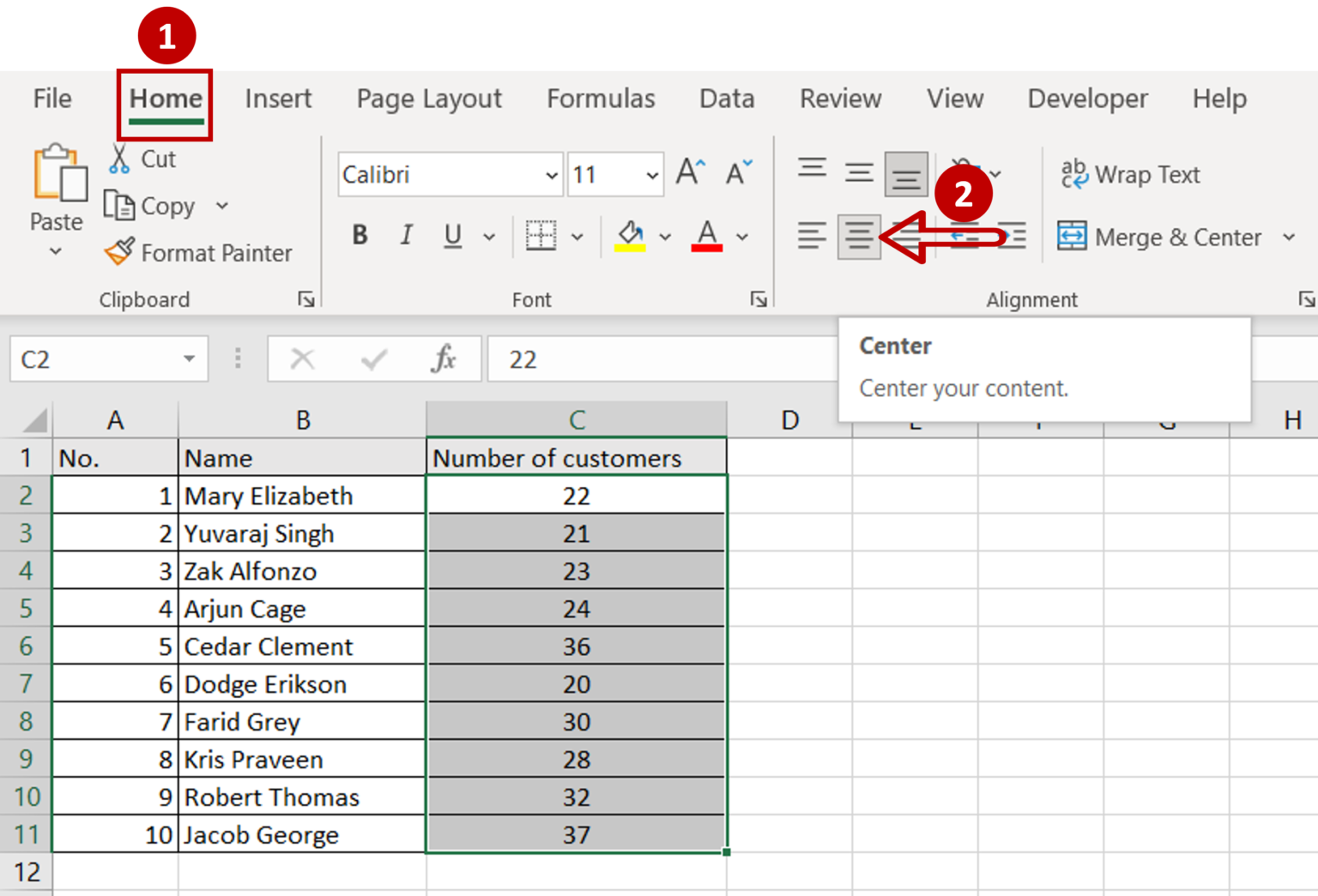 Excel's Easy Guide to Horizontal Centering