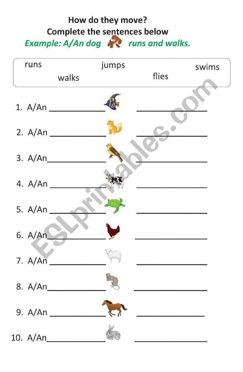 How Do These Animals Move Esl Worksheet By Nenyuliana How Do These Animals Move Esl Worksheet By Nenyuliana