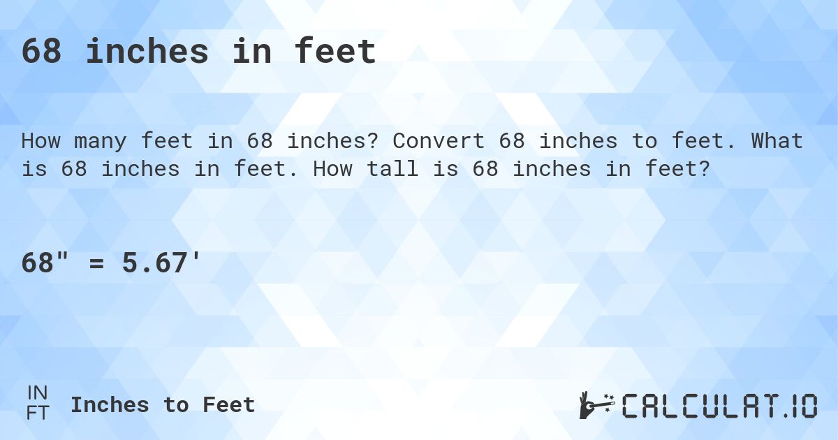 5 Inches: Unveiling the Height in Feet