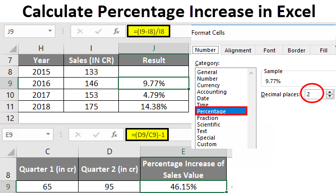 3 Ways to Calculate Percentage Increase in Excel