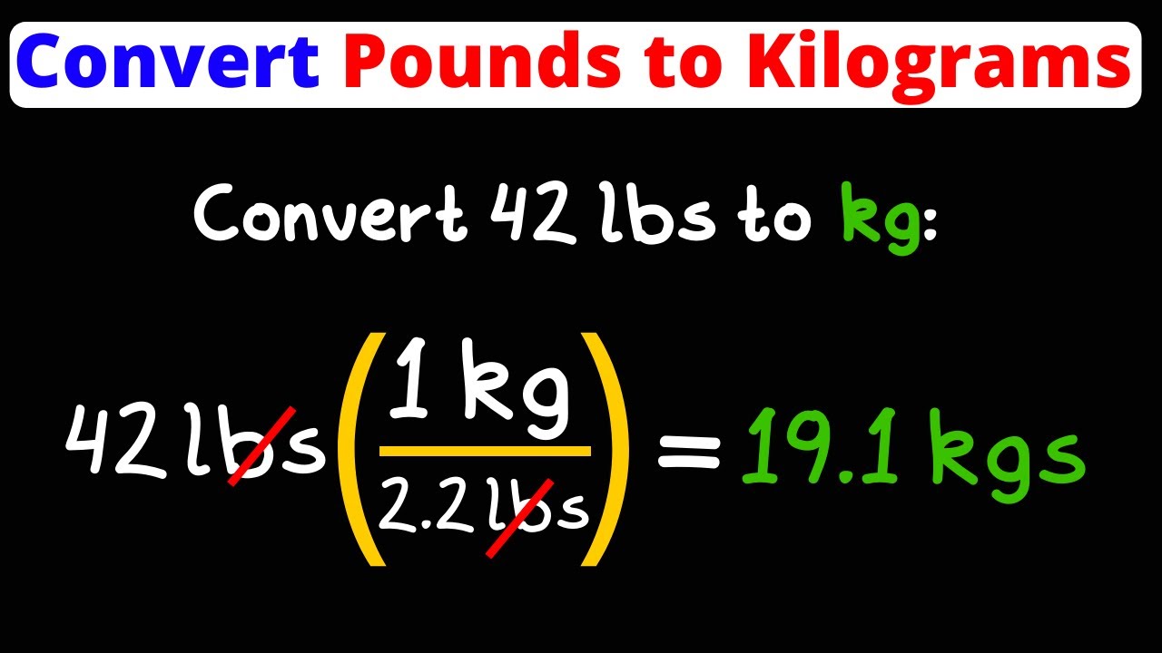 How To Convert Or Change And Formula For Kilograms Kg To Pounds Lbs Explained Youtube