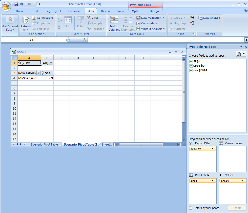 Scenario Pivot Tables: 5 Easy Steps