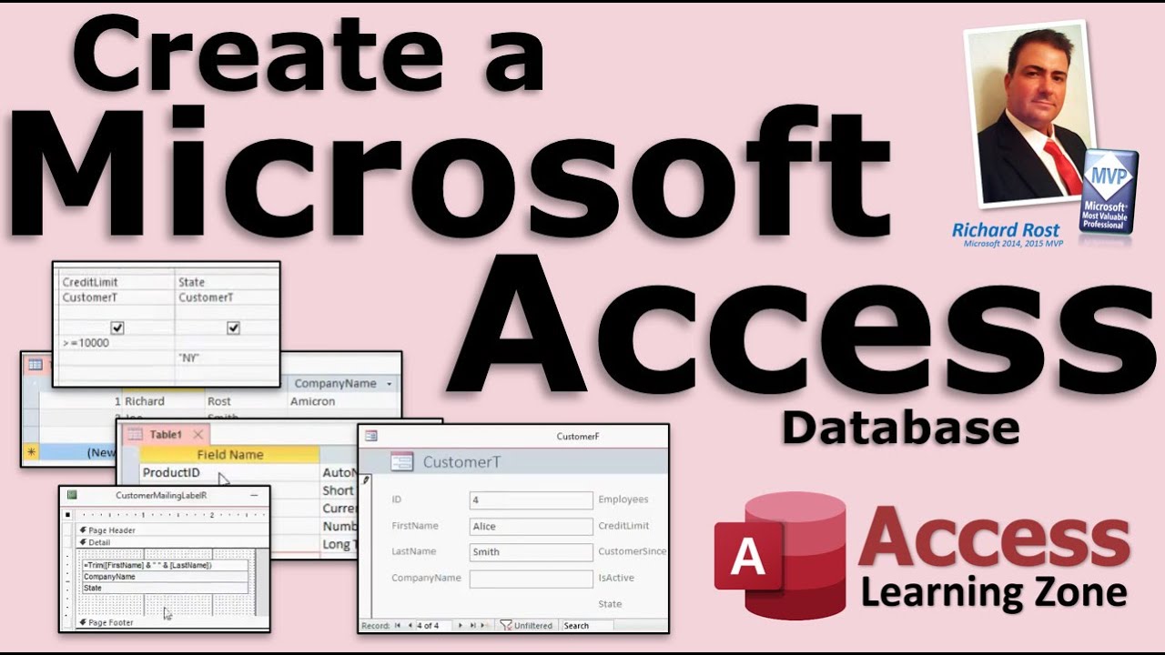 How To Create Microsoft Access Database Step By Step Instructions Youtube How To Create Microsoft Access Database Step By Step Instructions Youtube