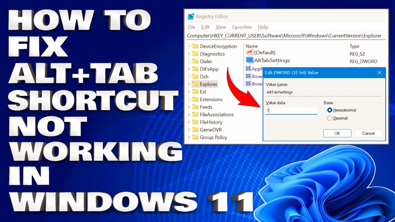 How To Fix Alt Tab Shortcut Not Working Wondows 10 Or 11 Youtube How To Fix Alt Tab Shortcut Not Working Wondows 10 Or 11 Youtube