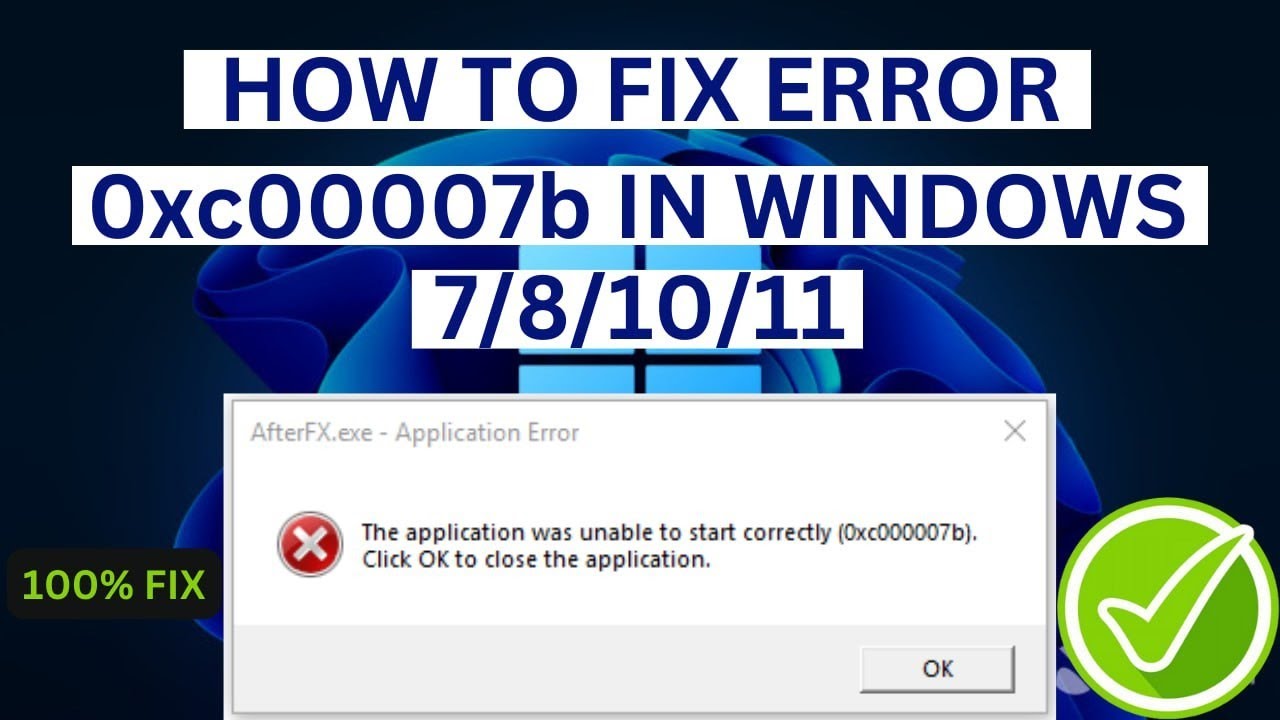 How To Fix Error 0Xc00007b In Windows 11 Youtube How To Fix Error 0Xc00007b In Windows 11 Youtube