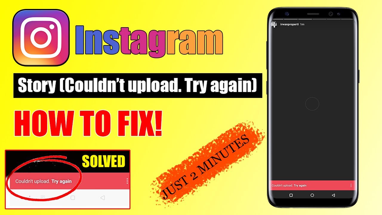 How To Fix Instagram Couldn T Upload Try Again Instagram Story Not Uploading Problem How To Fix Instagram Couldn T Upload Try Again Instagram Story Not Uploading Problem