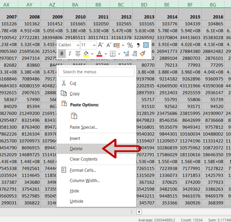 4 Ways to Remove Extra Columns