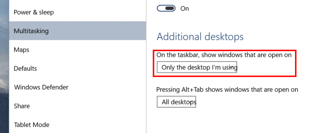 How To Organize Taskbar For Multiple Desktops In Windows 10 Tip Dottech How To Organize Taskbar For Multiple Desktops In Windows 10 Tip Dottech