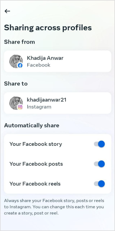 Cross-Platform Sharing: Facebook to Instagram Cross-Platform Sharing: Facebook to Instagram