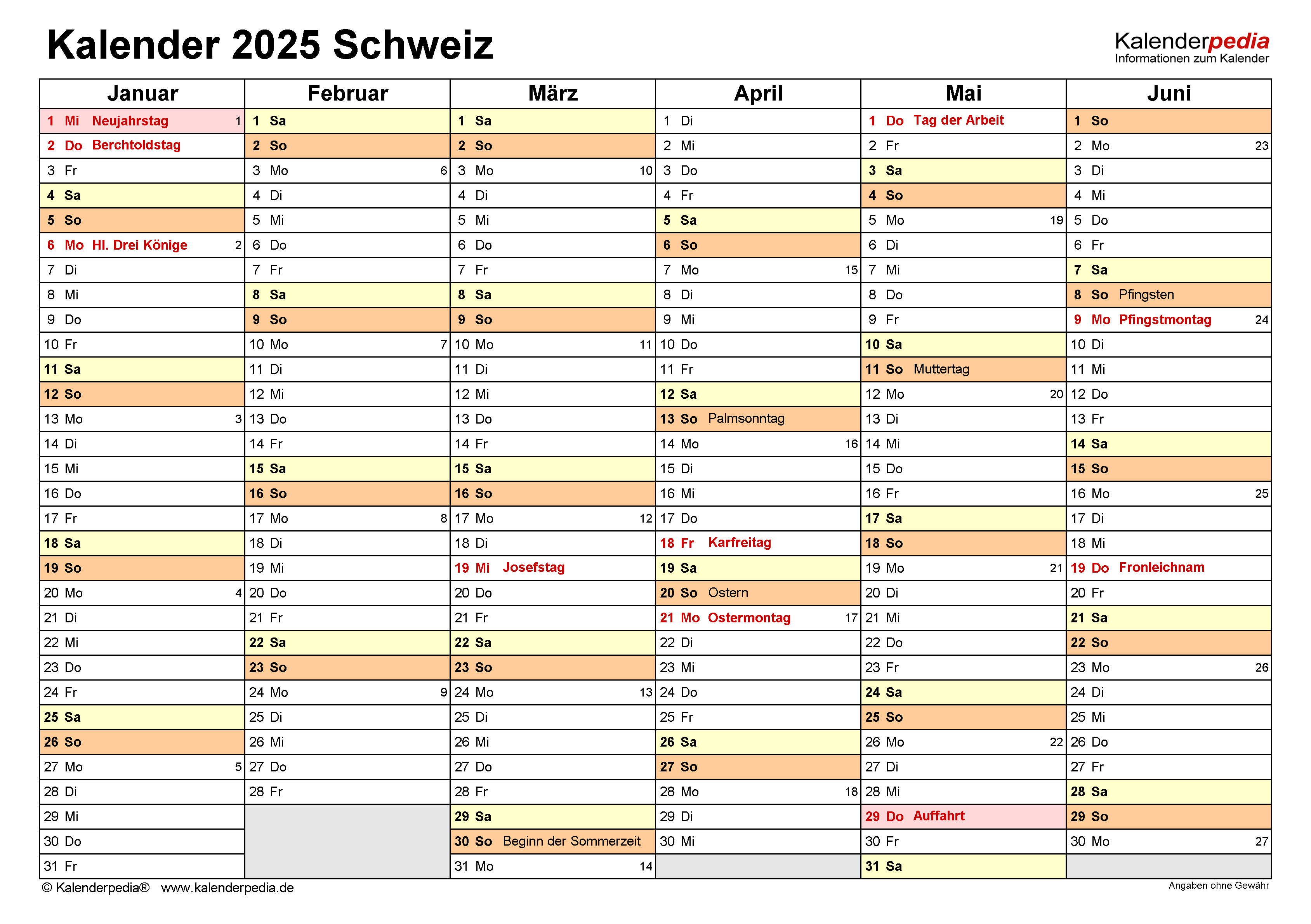 2025 Swiss Calendar: 2-Page Excel Tips 2025 Swiss Calendar: 2-Page Excel Tips
