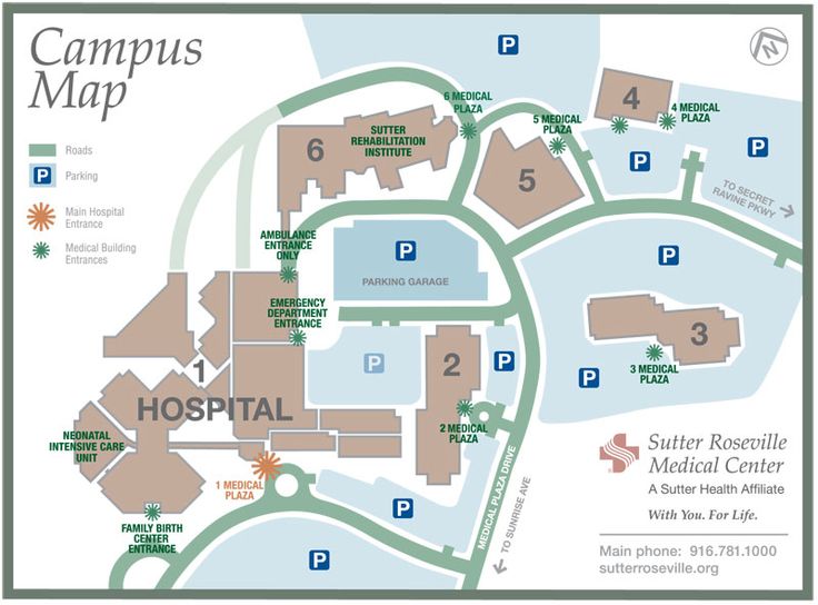 Map To Roseville Medical Center And Hospital Map To Roseville Medical Center And Hospital