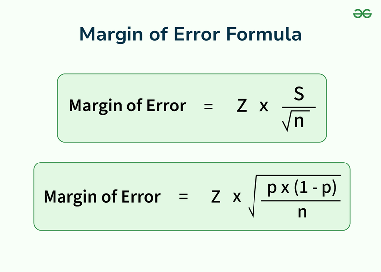 Margin Of Error Formula Geeksforgeeks Margin Of Error Formula Geeksforgeeks