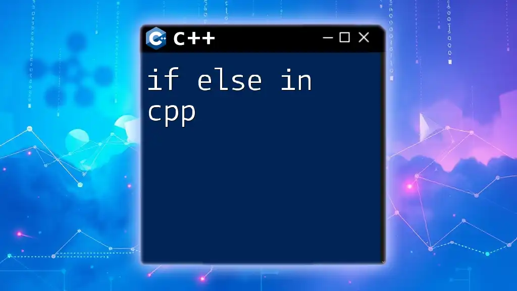 Mastering If Else In Cpp A Handy Guide Mastering If Else In Cpp A Handy Guide