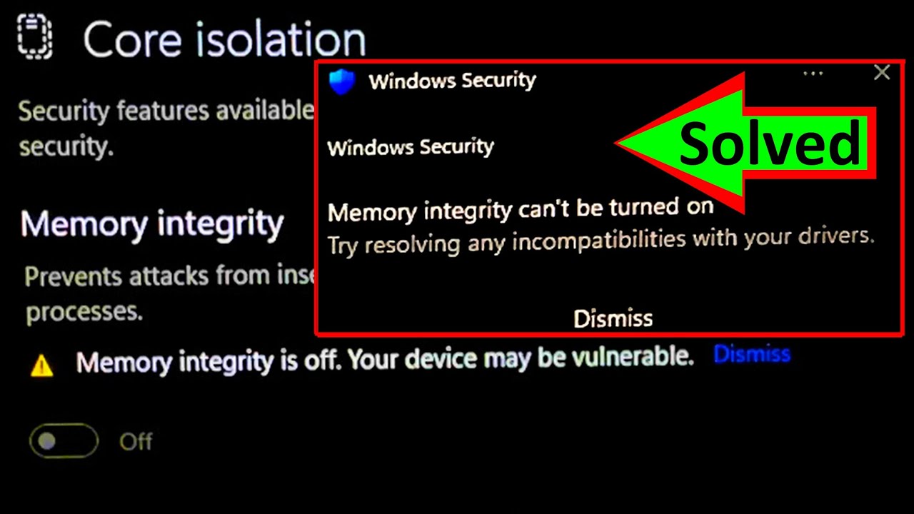 Memory Integrity In Windows 11 Is Off Issue How To Fix Memory Integrity In Windows 11 Is Off Issue How To Fix
