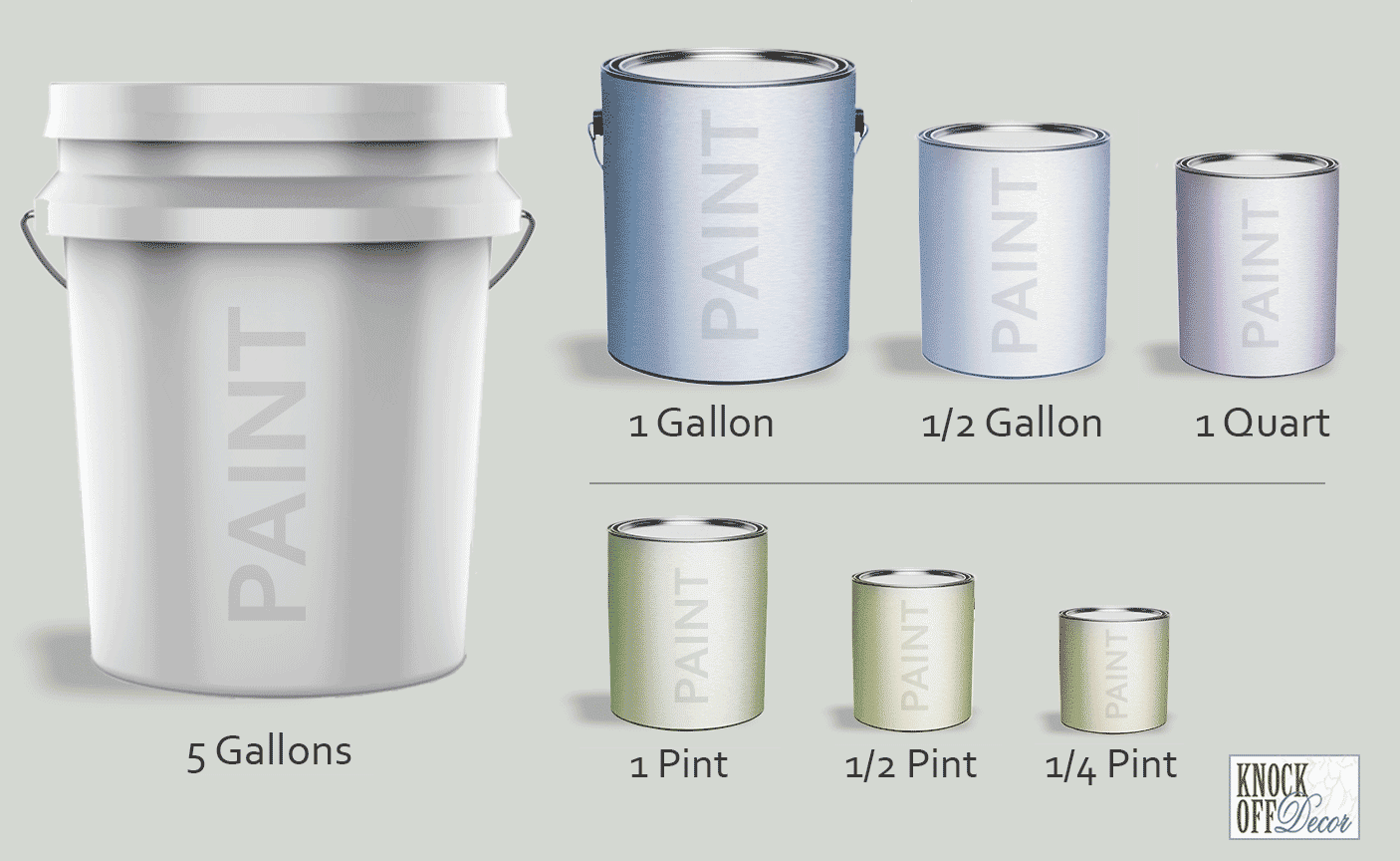 Paint Sizes Find Out Just How Much Paint You Should Buy Knockoffdecor Com Paint Sizes Find Out Just How Much Paint You Should Buy Knockoffdecor Com