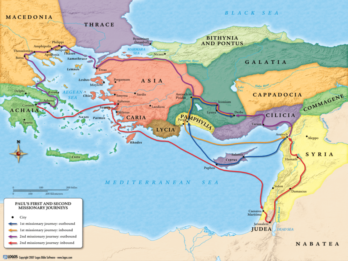 Paul S First And Second Missionary Journeys Understandchristianity Com Paul S First And Second Missionary Journeys Understandchristianity Com