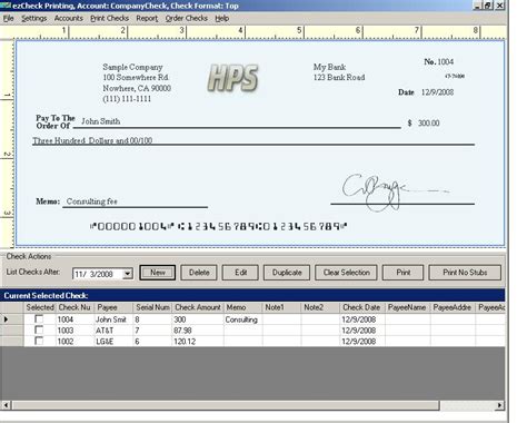 Payroll Check Printing Template Payroll Check Printing Template