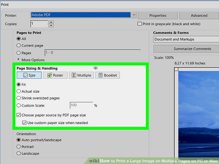 Print Your Photo Across Multiple Pages
