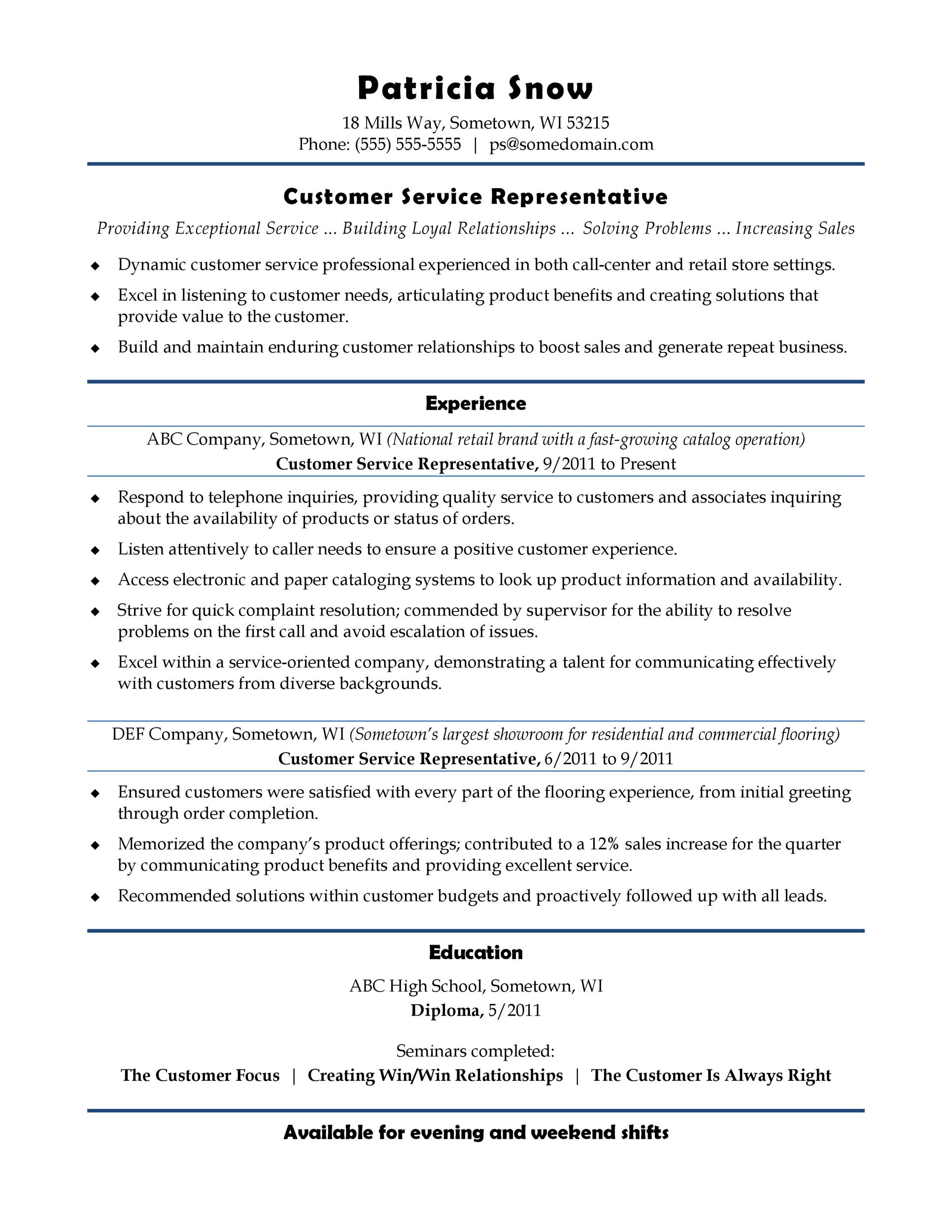 Customer Service Resume Tips: 5 Examples