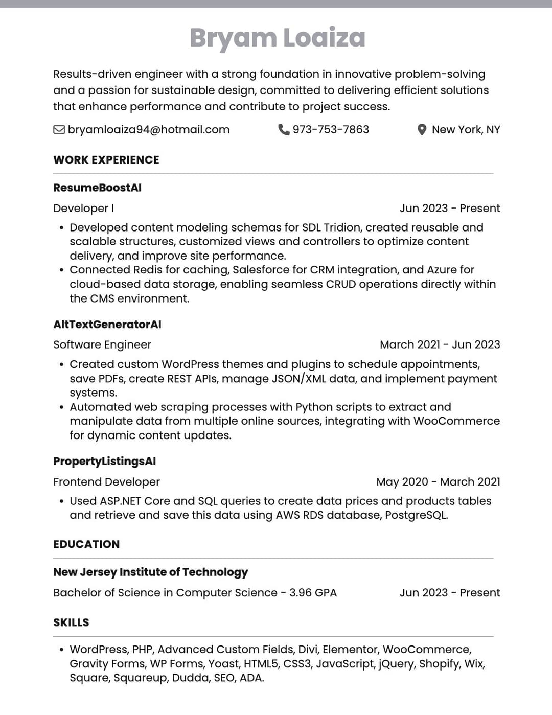 Resumeboostai Free Ai Resume Builder Resumeboostai Free Ai Resume Builder