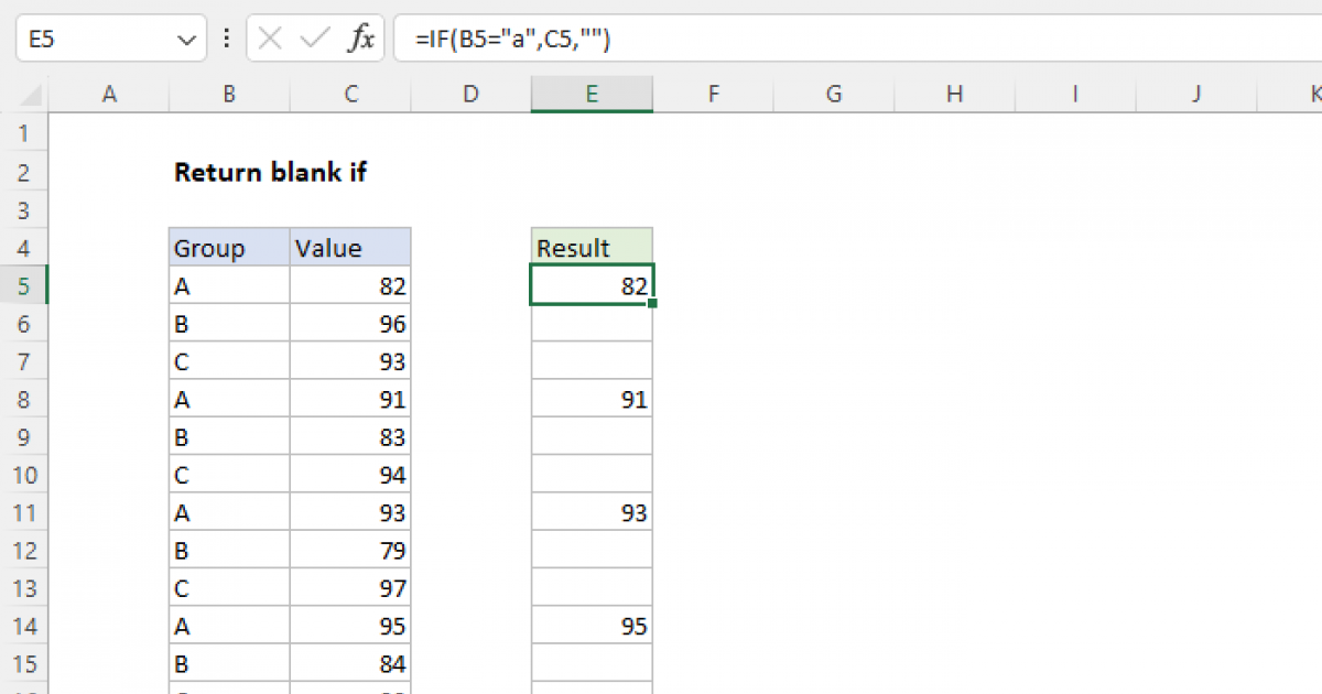 Return Blank Cells: 5 Excel Tricks